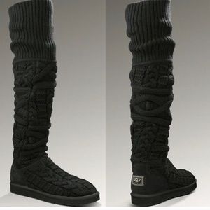 UGG Australia cable knit over the knees boots